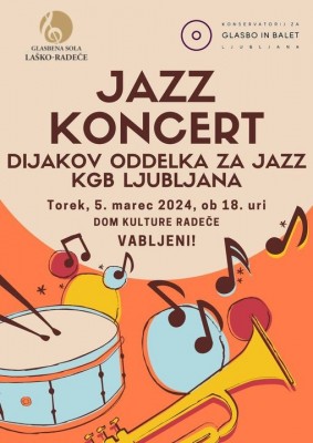 5.3.2024 - 18.00 - Jazz koncert dijakov Oddelka za jazz KGB Ljubljana