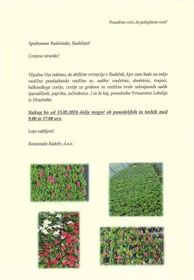 Odprtje vrtnarije v Radečah