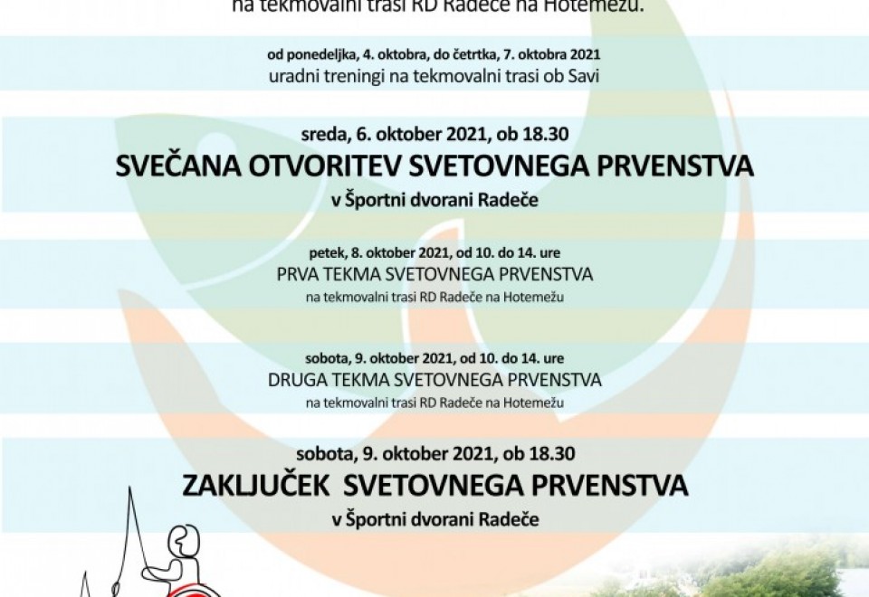 4.10. - 9.10.2021 - Svetovno prvenstvo ribolova s plovcem za invalide, veterane in masters