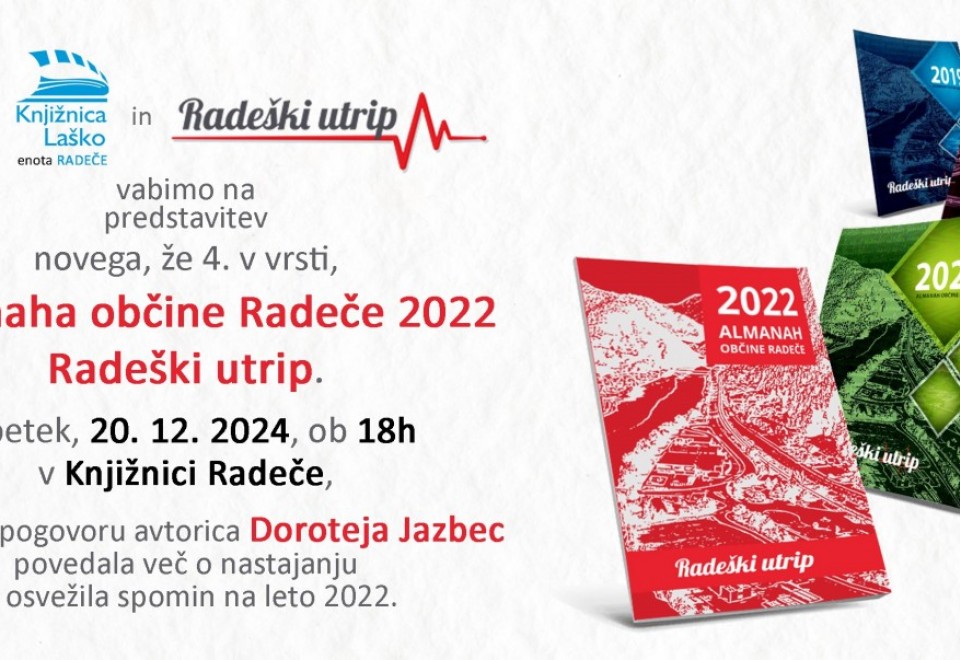 Predstavitev Almanaha občine Radeče 2022 Radeški utrip