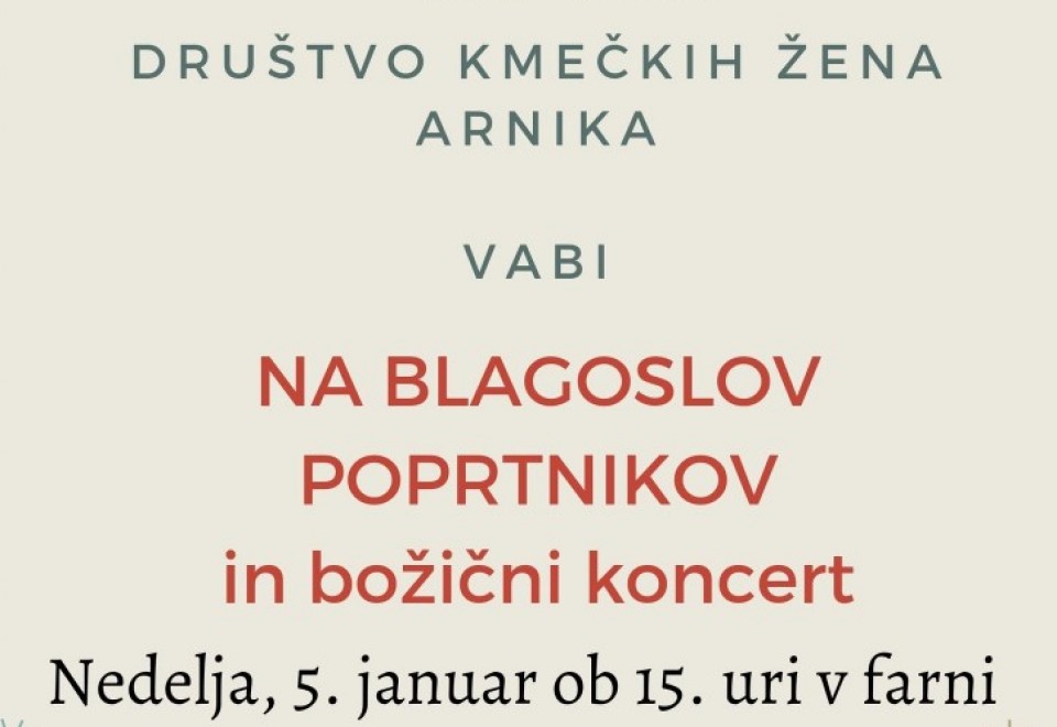 Blagoslov poprtnikov in božični koncert v Svibnem
