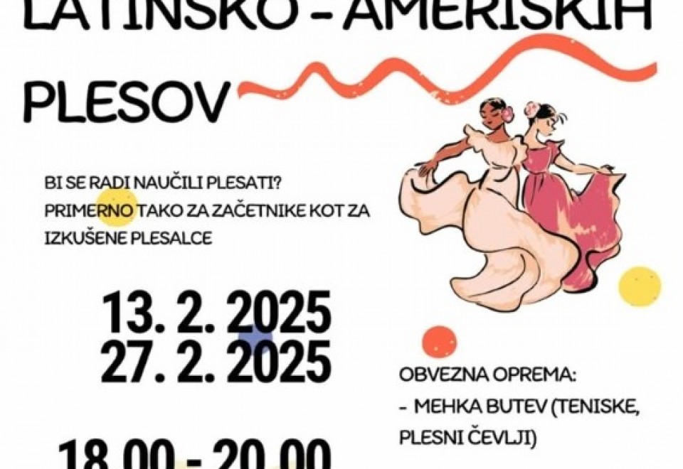 Večer latinsko-ameriških plesov v VGC Radeče