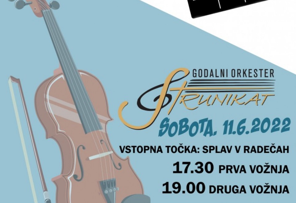 11.6.2022 - Voda, glasba, REZ! - koncert Godalnega orkestra Strunikat na splavu