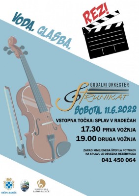 11.6.2022 - Voda, glasba, REZ! - koncert Godalnega orkestra Strunikat na splavu