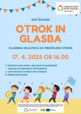 17.4.2025 - 16.00 - Glasbena delavnica Otrok in glasba