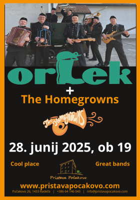 28.6.2025 - 19.00 - Koncert Orlek+The Homegrowns
