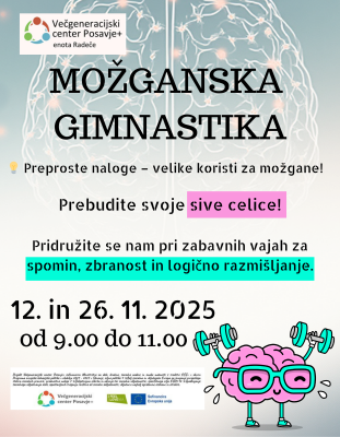 26.11.2025 - 9.00 - Možganska gimnastika v VGC Radeče