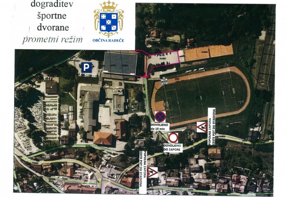 PROMETNI REŽIM PRI ŠPORTNI DVORANI RADEČE