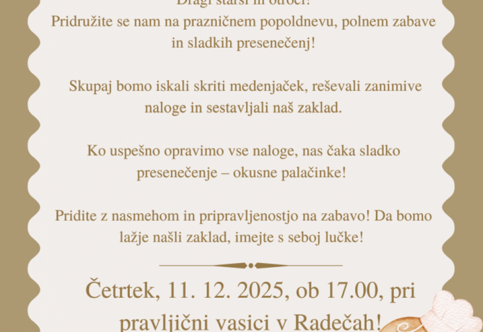 Iskanje prazničnega zaklada.