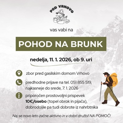 11.1.2026 - 9.00 - Pohod na Brunk