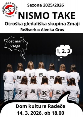 14.3.2026 - 18.00 - Premiera otroške predstave: NISMO TAKE