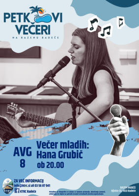 8.8.2026 - 20.00 - Večer mladih: Hana Grubič