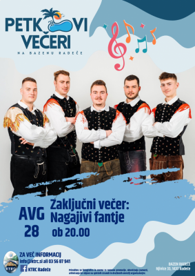 28.8.2026 - 20.00 - Zaključni večer: Nagajivi fantje