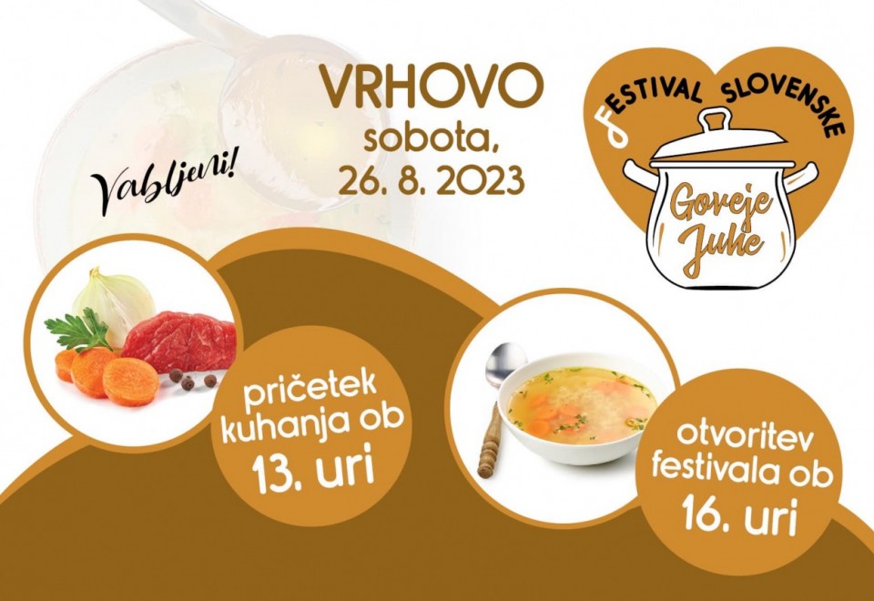 Festival slovenske goveje juhe v Vrhovem