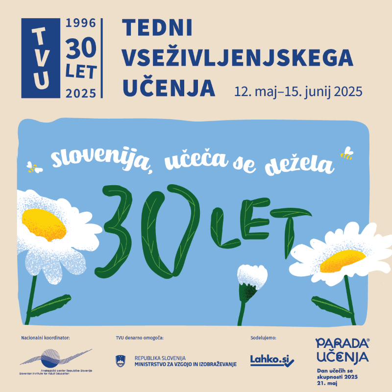 Tedni vseživljenjskega učenja 2025 Tedni vseživljenjskega učenja 2025